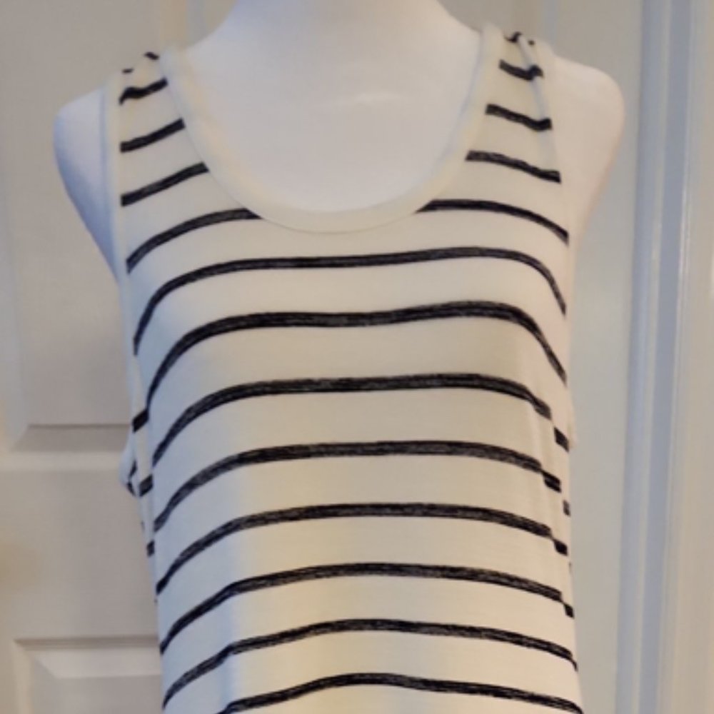 Navy and white Light knit sun dress